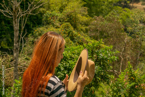 Bild auf Leinwand typical traditional hat of the region of antioquia in colombia
