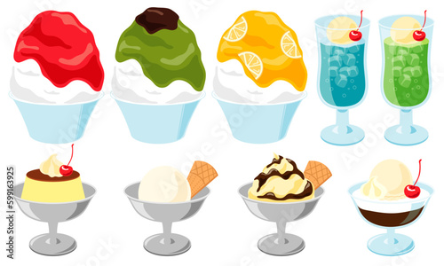 冷たいスイーツ