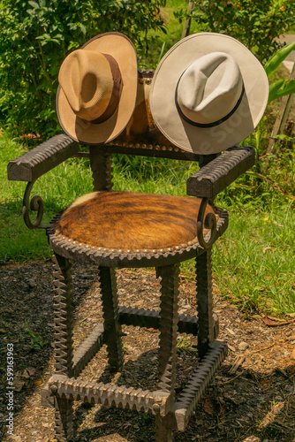 Bild auf Leinwand typical traditional hat of the region of antioquia in colombia