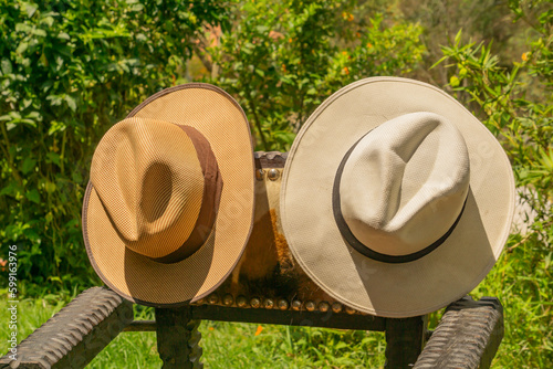 Fotografie typical traditional hat of the region of antioquia in colombia