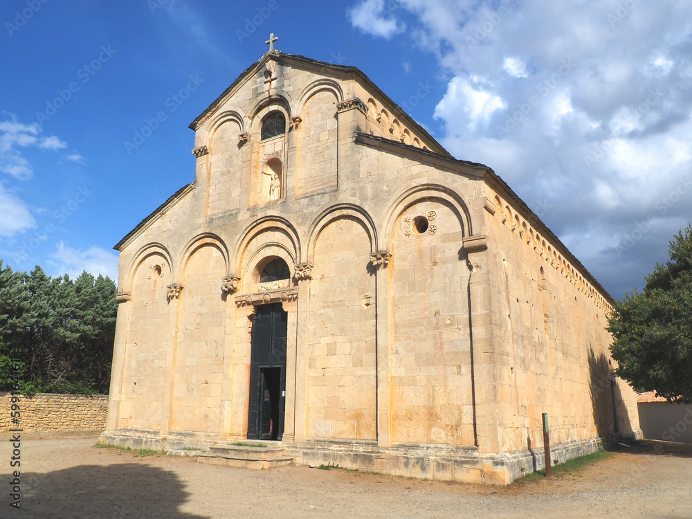 The Cathedral of Santa Maria Assunta du Nebbiu, built in Saint-Florent, a famous seaside resort, is the most admirable testimony of Romanesque art in Corsica (nicknamed the Isle of Beauty)