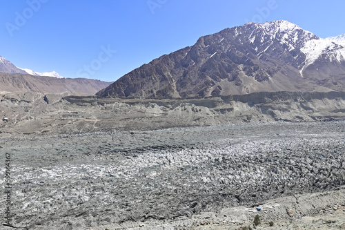 Hopar or Hopper Glacier in Gilgit-Baltistan, Pakistan photo