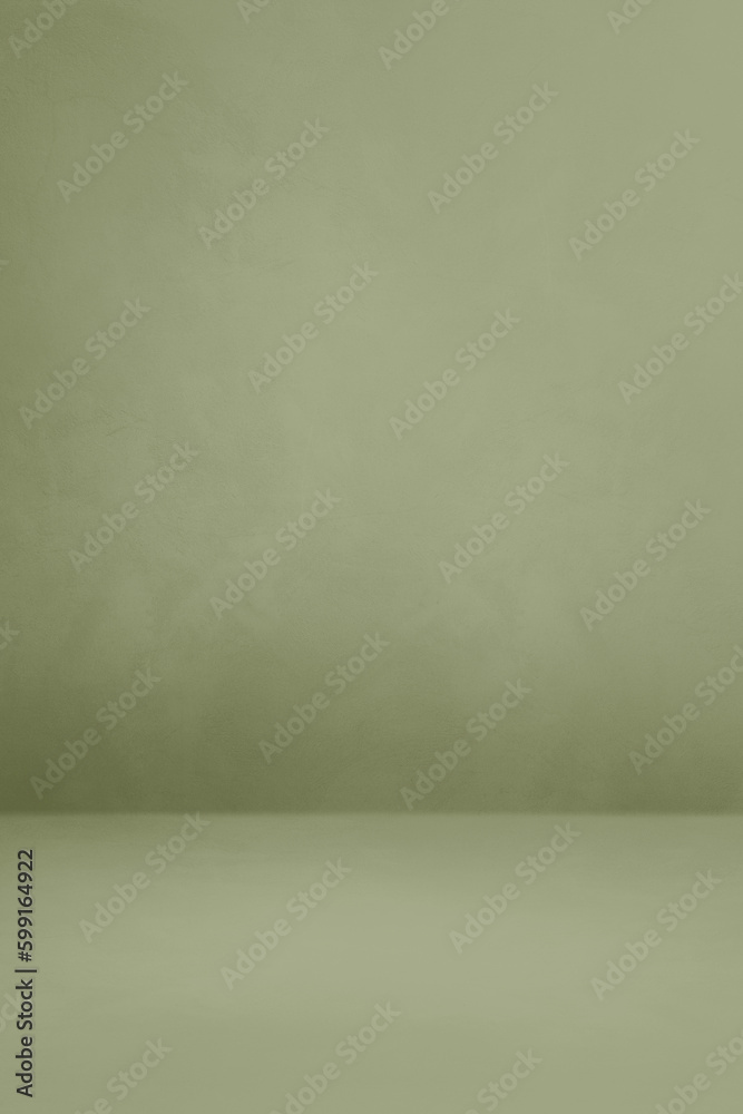 Empty khaki green concrete interior background Empty khaki green concrete interior background