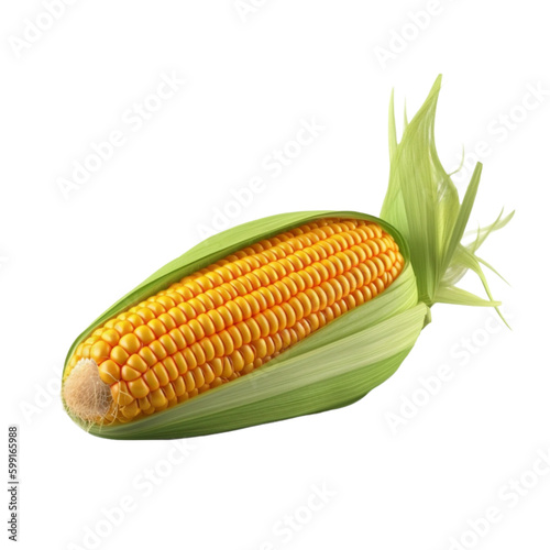 corn isolated on transparent background. PNG 
