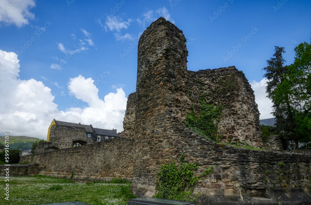 Ruine eines antiken römischen Kastells in Boppard