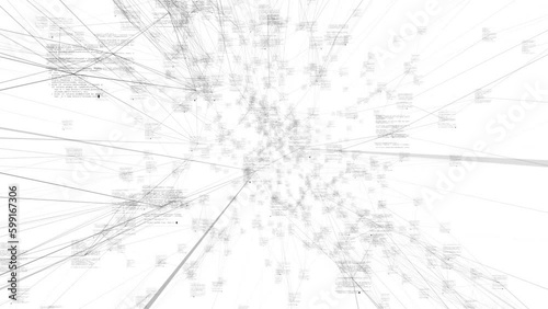 A neural network performs calculations in each of its nodes.