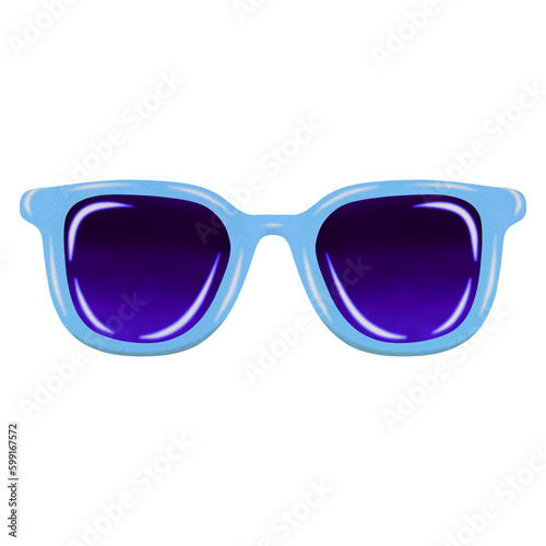 Blue Watercolor sunglasses. 