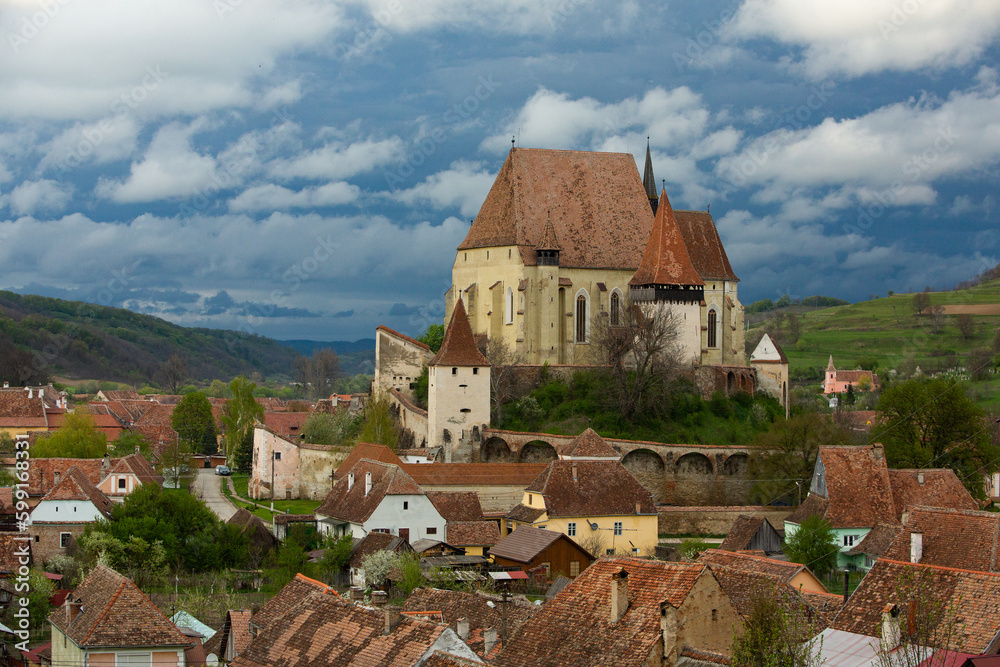 Biertan a very beautiful medieval village in Transylvania, Romania. A historical town in Romania that has preserved the Frankish and Gothic architectural style. Travel photo. Biertan a very beautiful medieval village in Transylvania, Romania. A historical town in Romania that has preserved the Frankish and Gothic architectural style. Travel photo.