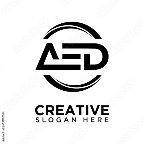 AED Letter Logo Design Template