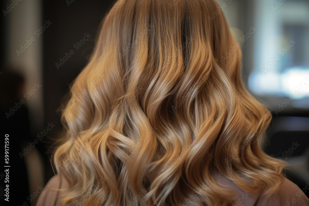 Balayage effect hair. Generative AI Balayage effect hair. Generative AI