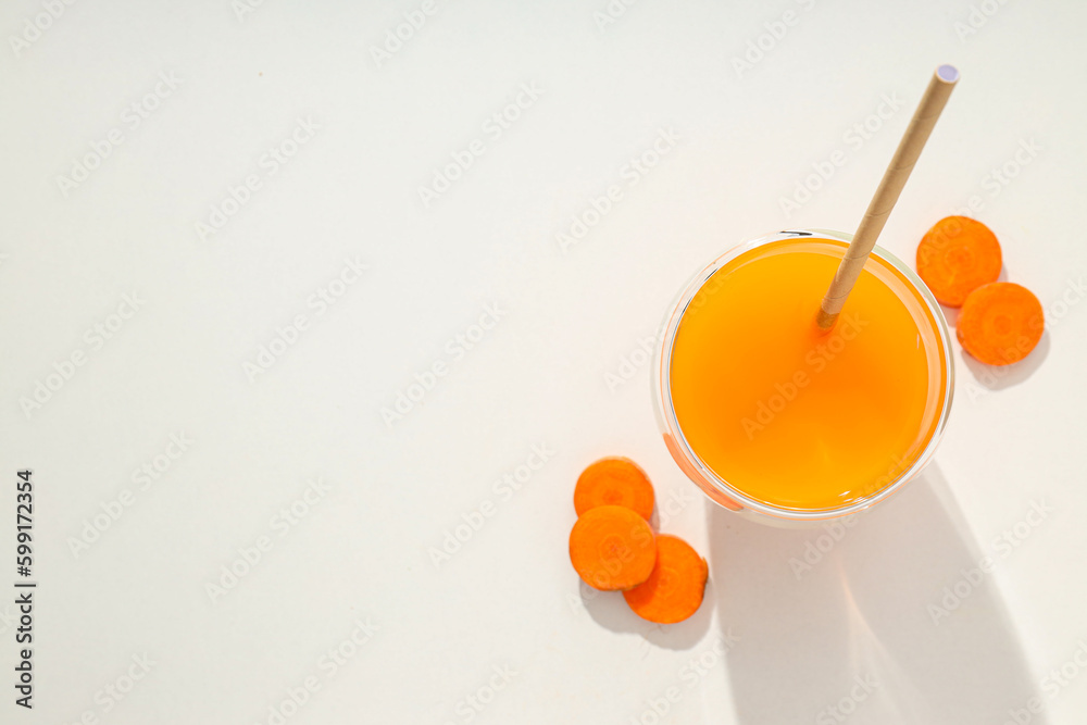 Concept of healthy nutrition and diet with Carrot juice Concept of healthy nutrition and diet with Carrot juice