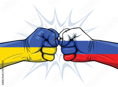 ukraine russia war conflict punching fists