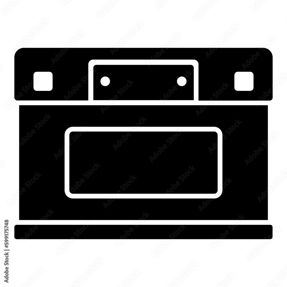 Car Battery black icon. Suitable for website, content design, poster, banner, or video editing need Car Battery black icon. Suitable for website, content design, poster, banner, or video editing need