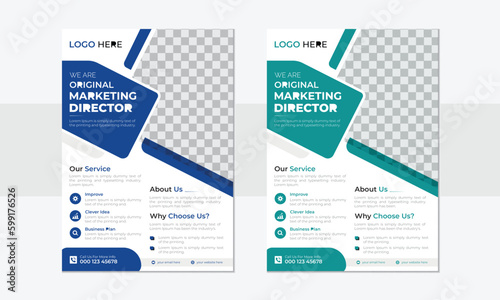 Modern flyer design perfect for creative professional business, vector illustration template in A4 size.