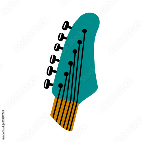 Flat Design Sticker of Guitar Settings