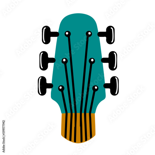 Flat Design Sticker of Guitar Settings
