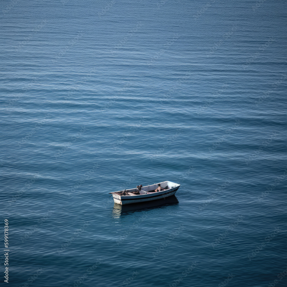 small boat on the sea