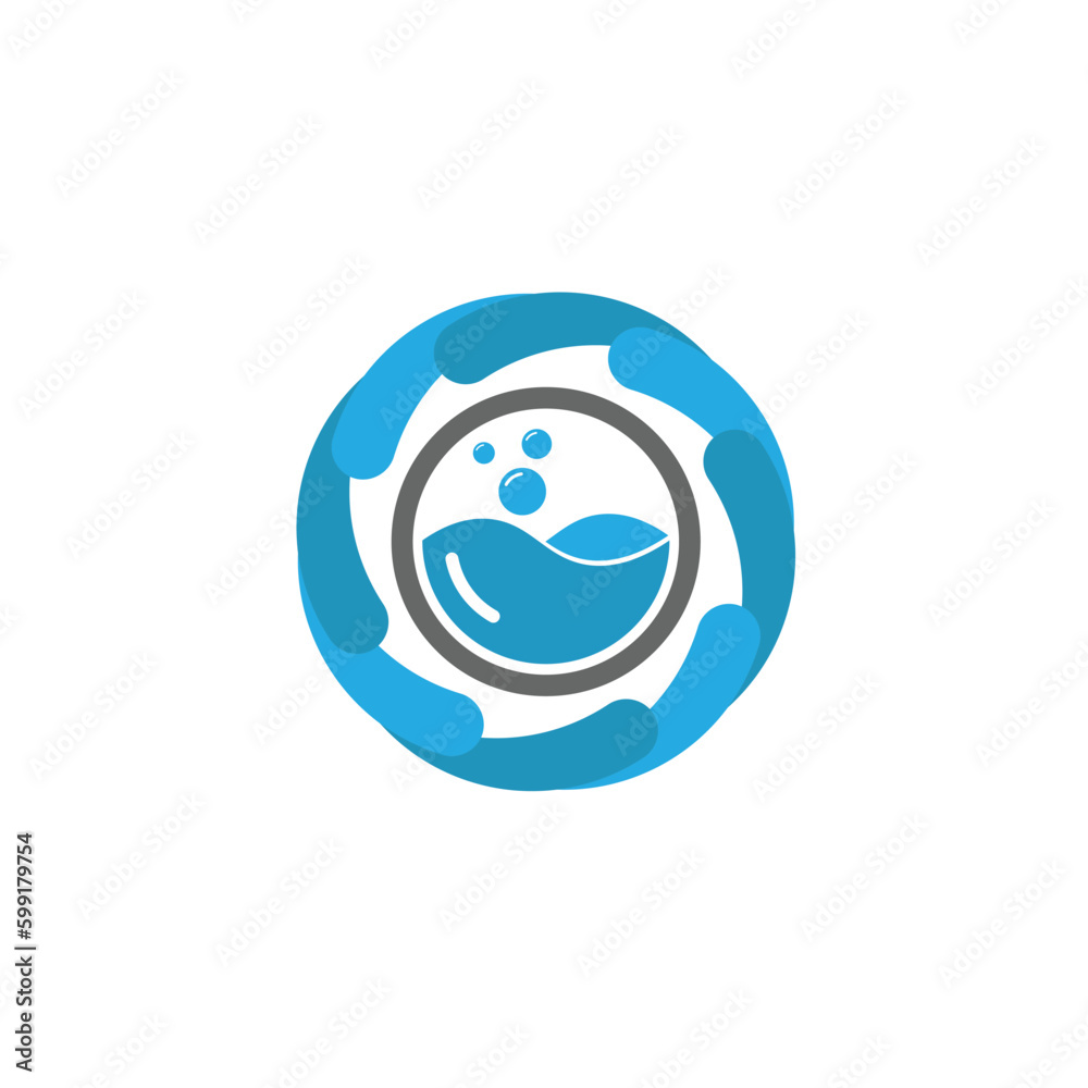 cleaning logo service laundry water business
