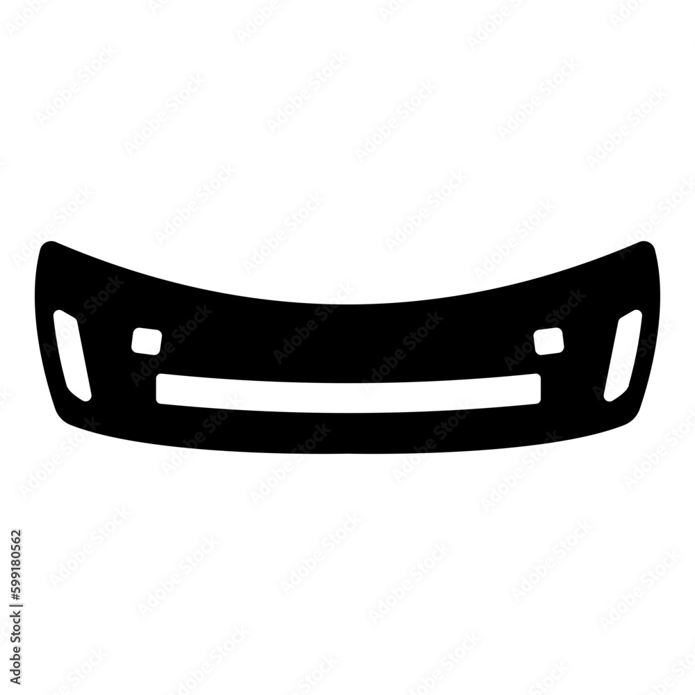 Car Bumper black icon. Suitable for website, content design, poster, banner, or video editing needs Car Bumper black icon. Suitable for website, content design, poster, banner, or video editing needs