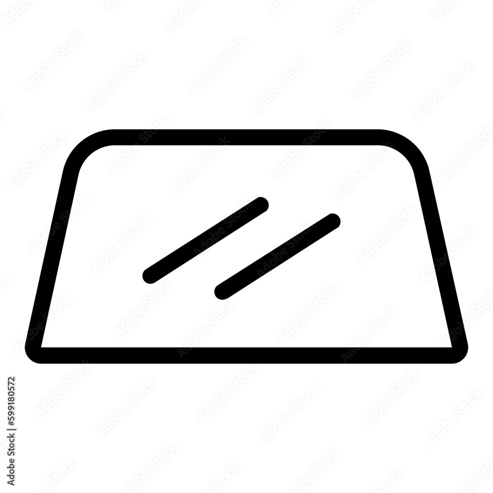 Car Windshield black icon. Suitable for website, content design, poster, banner, or video editing needs Car Windshield black icon. Suitable for website, content design, poster, banner, or video editing needs