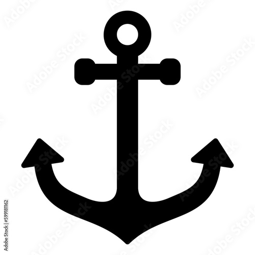 Canvas-taulu The ship's anchor icon represents ocean sailing