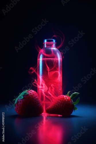 fruitpunk, with juice strawberry and neon