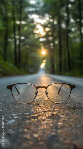 Optical Path to Illumination: Road Behind Eyeglasses - Generative AI