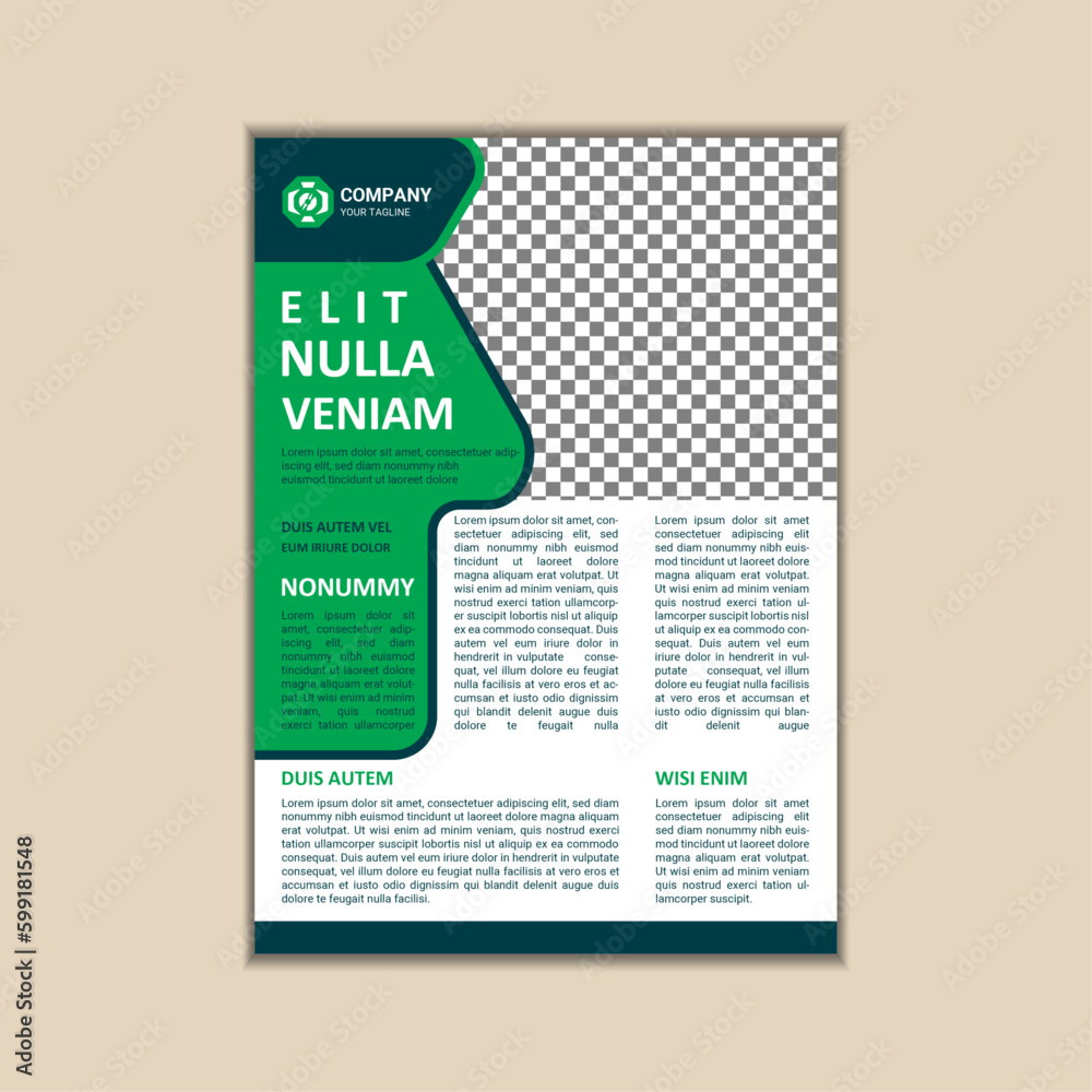 Vector Business Flyer Design Template A4 Size with Bleed Vector Business Flyer Design Template A4 Size with Bleed