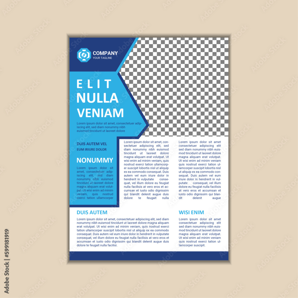 Vector Business Flyer Design Template A4 Size with Bleed Vector Business Flyer Design Template A4 Size with Bleed