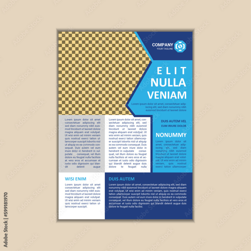 Vector Business Flyer Design Template A4 Size with Bleed Vector Business Flyer Design Template A4 Size with Bleed