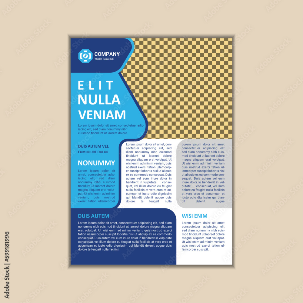 Vector Business Flyer Design Template A4 Size with Bleed Vector Business Flyer Design Template A4 Size with Bleed