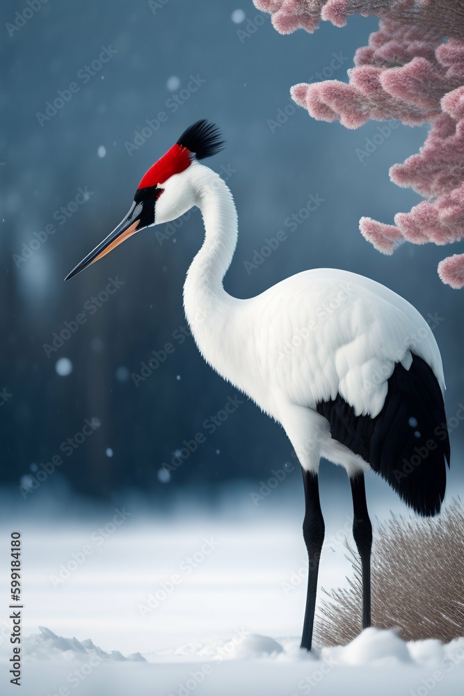 Fototapeta premium crane in the water