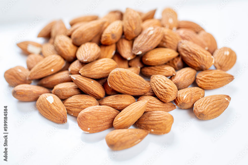 Bunch of unroasted Almond nuts Bunch of unroasted Almond nuts