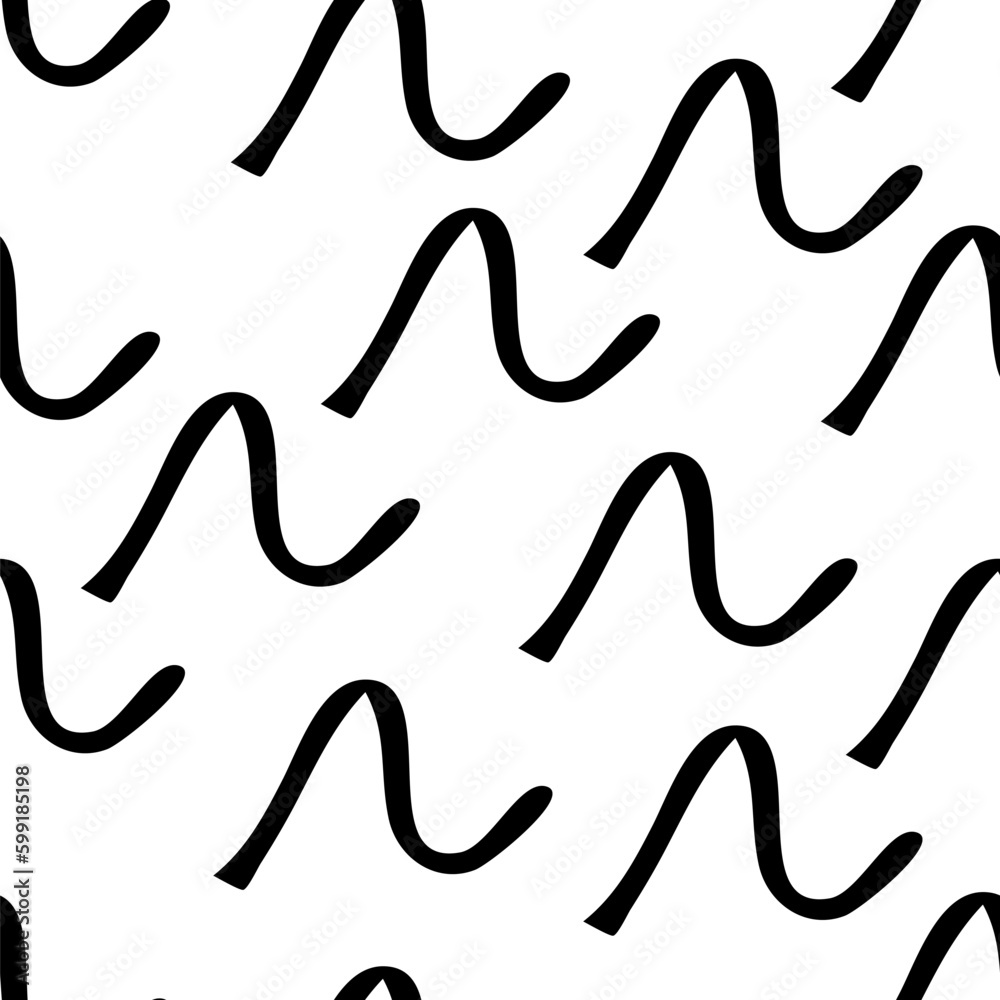 Seamless pattern with sketch squiggle Seamless pattern with sketch squiggle
