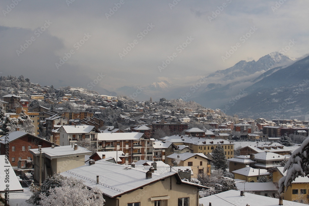 Winter time in Aosta Italy