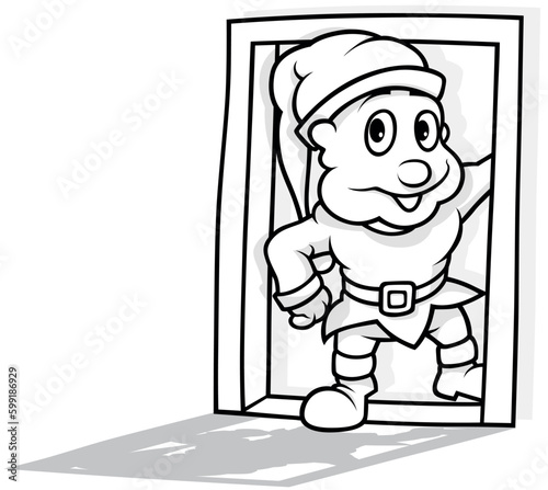 Drawing of a Dwarf Standing...