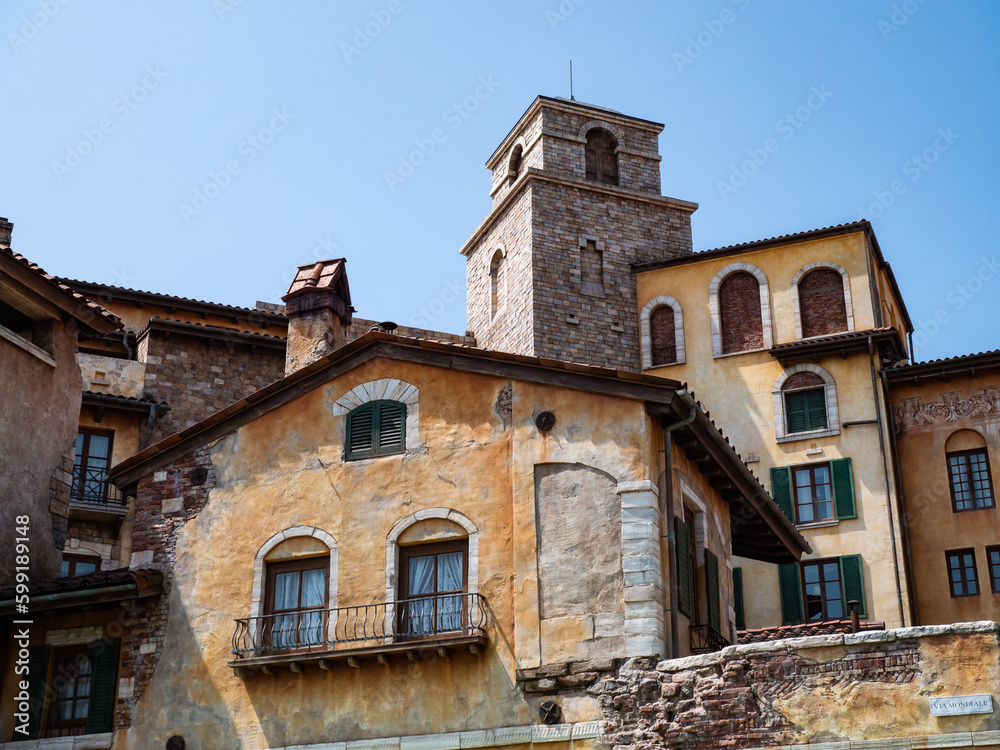 Houses in a typical Italian village