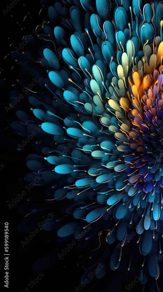 Fototapeta premium Abstract multicolour background made with generated ai