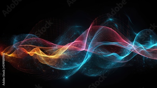 Abstract technolgy texture background made with generative ai