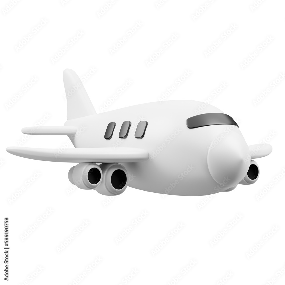 Naklejka premium Airplane 3D Icon