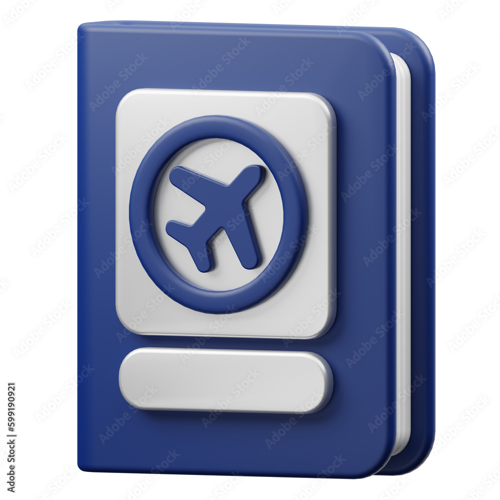 Obraz premium Passport 3D Icon