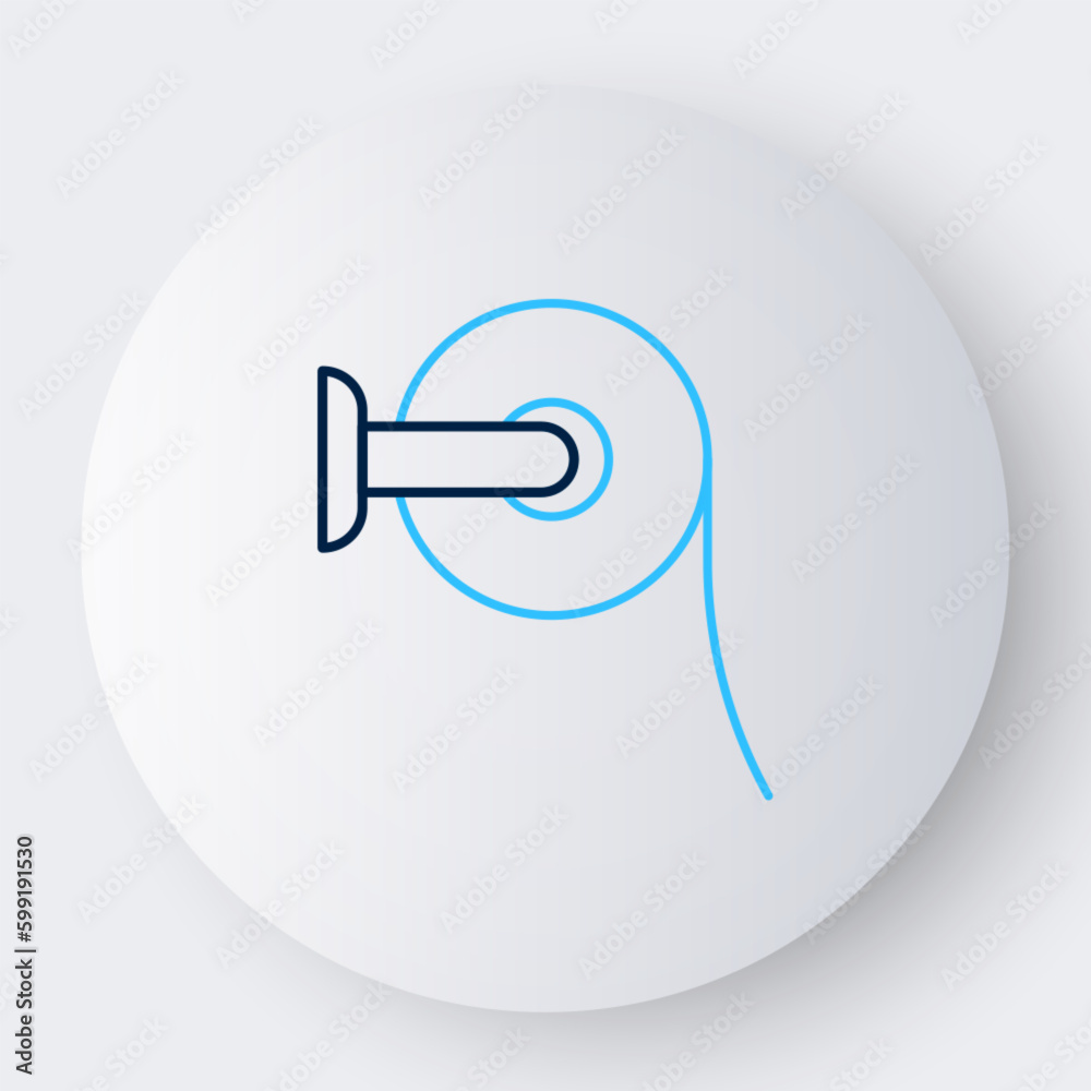 Line Toilet paper roll icon isolated on white background. Colorful outline concept. Vector Line Toilet paper roll icon isolated on white background. Colorful outline concept. Vector