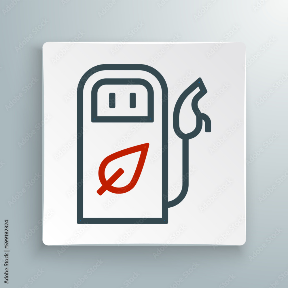 Line Petrol or gas station icon isolated on white background. Car fuel symbol. Gasoline pump. Colorful outline concept. Vector Line Petrol or gas station icon isolated on white background. Car fuel symbol. Gasoline pump. Colorful outline concept. Vector