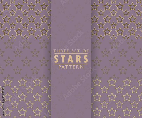 Tiny Stars Vector Patterns. Irregular Hand Drawn Simple Starry Sky Print for Fabric, Textile, Wrapping Paper. seamless background with stars pattern Little Stars Isolated on Purple Background photo