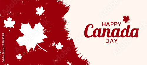 1st July 2020 Happy Canada Day banner for independence day background with red maple. Vector illustration greeting card. Canada holiday concept design. Red White theme with Maple leaf.
