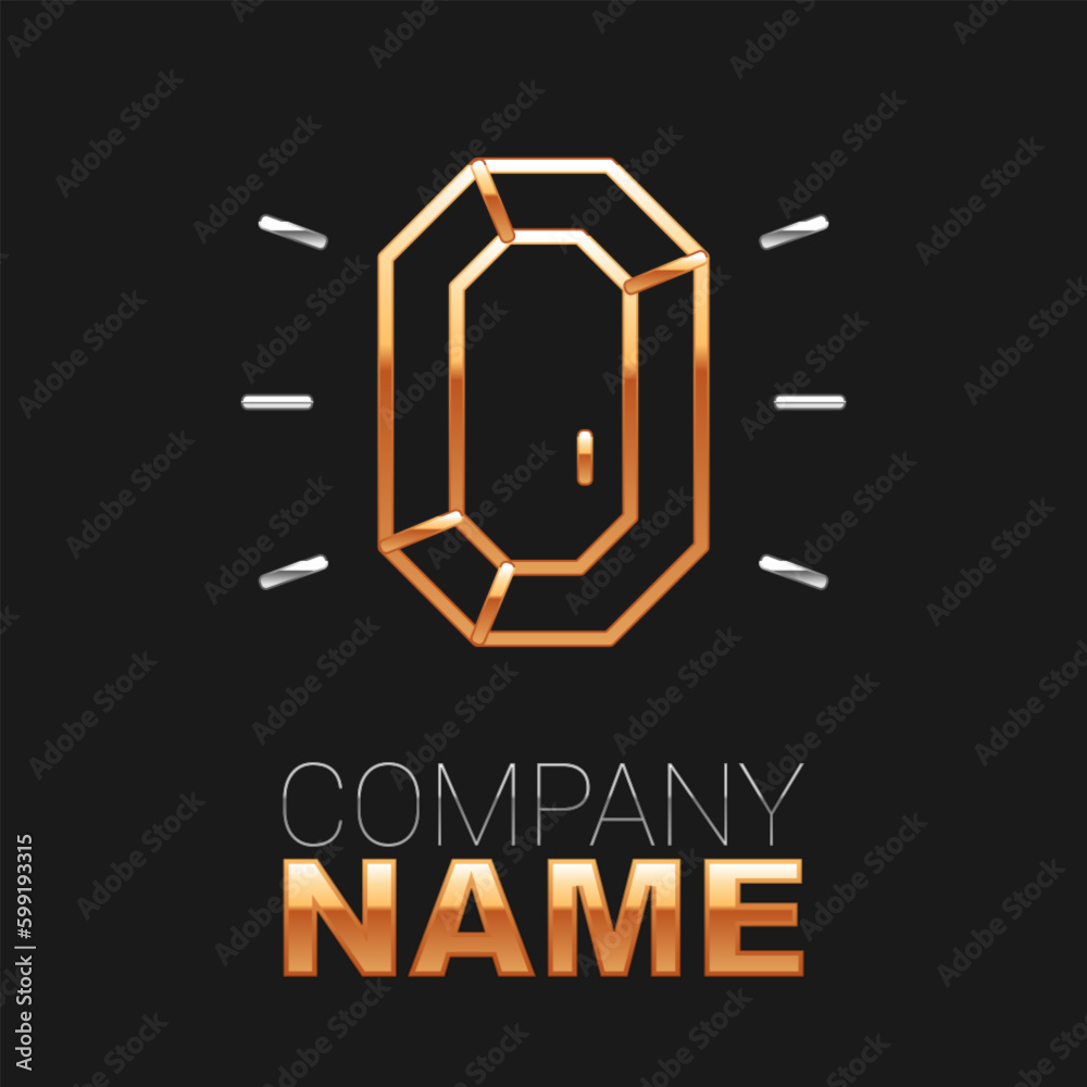 Line Diamond icon isolated on black background. Jewelry symbol. Gem stone. Colorful outline concept. Vector Line Diamond icon isolated on black background. Jewelry symbol. Gem stone. Colorful outline concept. Vector