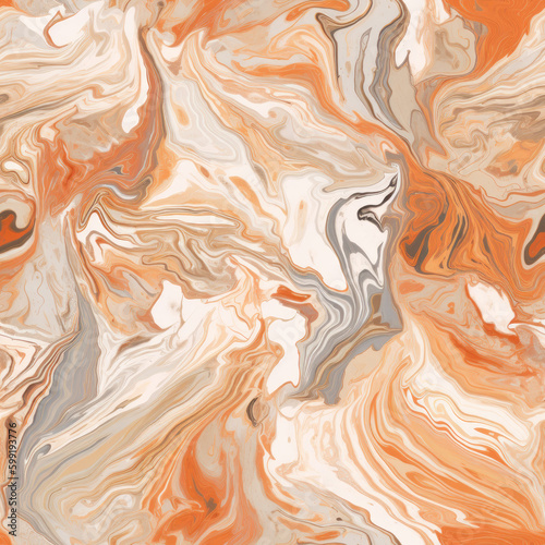 Seamless marble aqua ink painting pattern made with Generative AI.