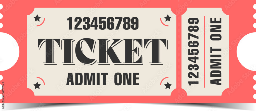 Ticket Stock Vector Adobe Stock