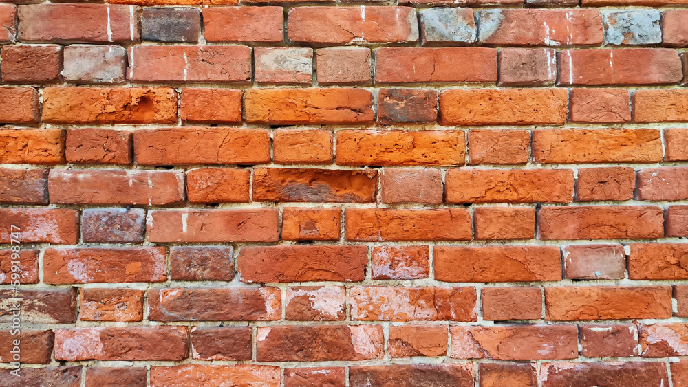 Texture, background and frame made of abstract red brick. Brickwork wall Texture, background and frame made of abstract red brick. Brickwork wall