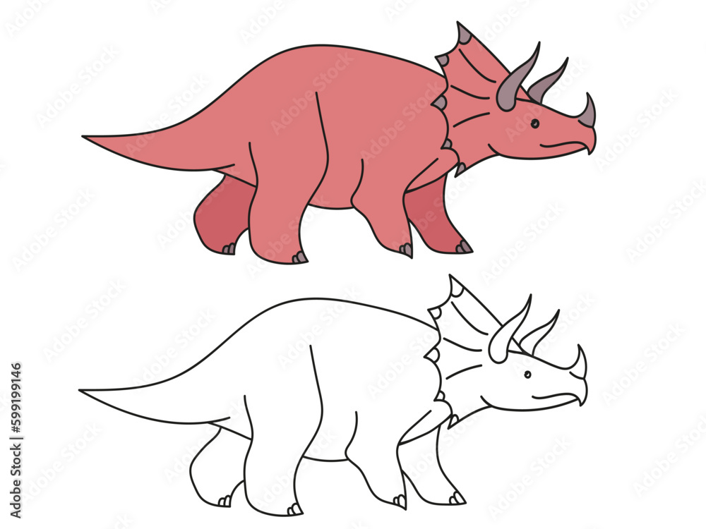 Baby Pink Triceratops Clip Art at  - vector clip art
